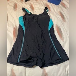 One piece swim suit for laps